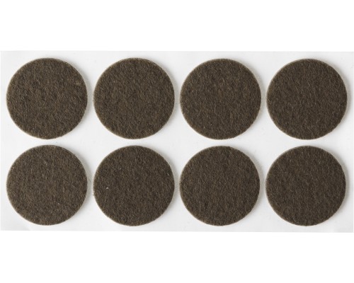 Мебельные накладки d 25 мм, самоклеящиеся, фетровые, 8 шт, коричневые STAYER 40910-25