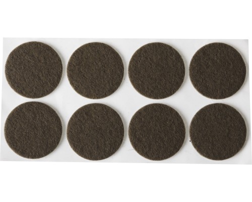 Мебельные накладки d 28 мм, самоклеящиеся, фетровые, 8 шт, коричневые STAYER 40910-28