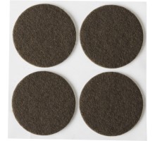 Мебельные накладки d 35 мм, самоклеящиеся, фетровые, 4 шт, коричневые STAYER 40910-35