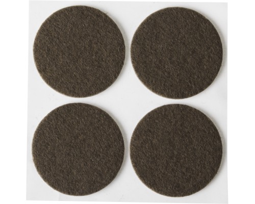 Мебельные накладки d 35 мм, самоклеящиеся, фетровые, 4 шт, коричневые STAYER 40910-35