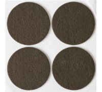 Мебельные накладки d 50 мм, самоклеящиеся, фетровые, 4 шт, коричневые STAYER 40910-50