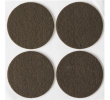 Мебельные накладки d 50 мм, самоклеящиеся, фетровые, 4 шт, коричневые STAYER 40910-50