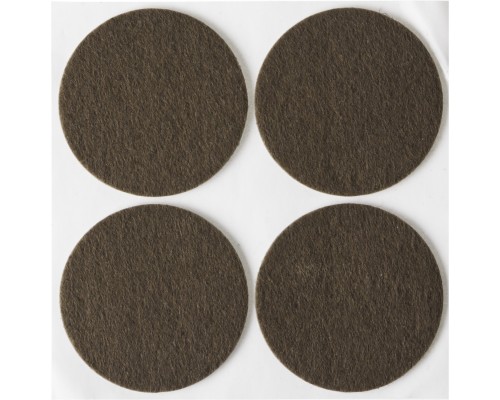 Мебельные накладки d 50 мм, самоклеящиеся, фетровые, 4 шт, коричневые STAYER 40910-50