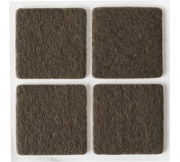 Мебельные накладки 25x25 мм, самоклеящиеся, фетровые, 4 шт, коричневые STAYER 40912-25