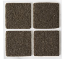 Мебельные накладки 25x25 мм, самоклеящиеся, фетровые, 4 шт, коричневые STAYER 40912-25