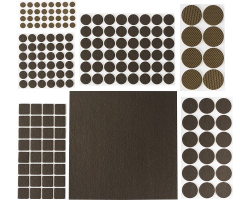 Набор мебельных накладок коричневые, самоклеящиеся, 175 шт STAYER 40916-H175
