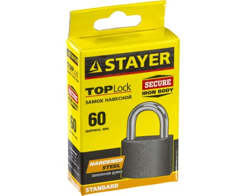 Навесной замок 60 мм STAYER 37160-60