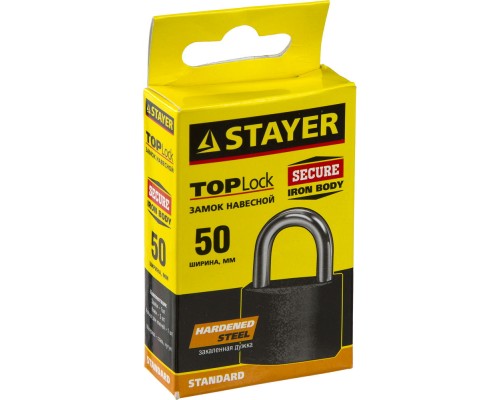 Навесной замок 50 мм STAYER 37160-50