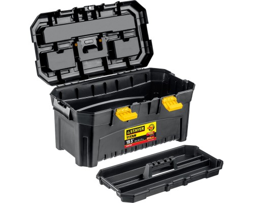 Пластиковый ящик для инструментов TITAN-19, 490x290x270 мм, (19") STAYER 38016-19