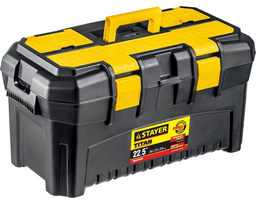Пластиковый ящик для инструментов TITAN-22, 580x320x280 мм, (22") STAYER 38016-22