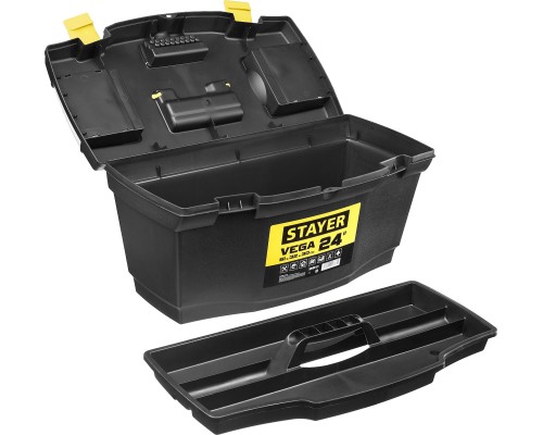 Пластиковый ящик для инструментов VEGA-24, 610x320x300 мм, (24") STAYER 38105-21_z03