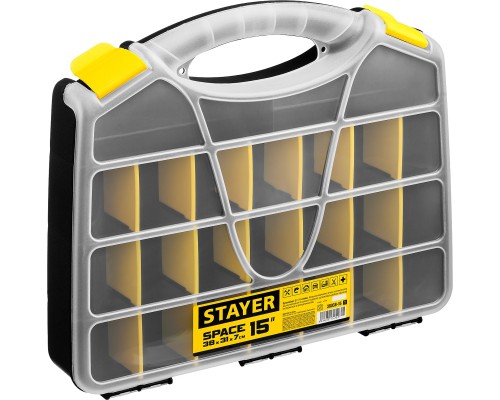 Пластиковый органайзер с 21 ячейкой SPACE-15, 380x310x70 мм, (15") STAYER 38038-15_z01