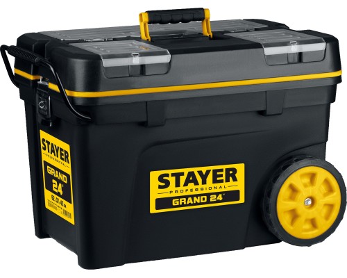 Пластиковый ящик-тележка для инструментов BIGPRO, 620x370x420 мм, (24.5") STAYER 38107-24_z01