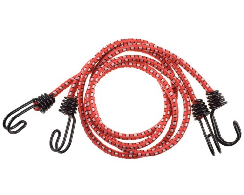 Крепежный шнур 80 см, d 8 мм, c двойным стальным крюком, 2 шт, резиновый STAYER 40506-080