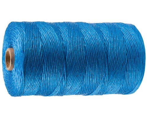 Полипропиленовый шпагат d 1.5 мм, 500 м, 800 текс, 32 кгс, синий STAYER 50075-500