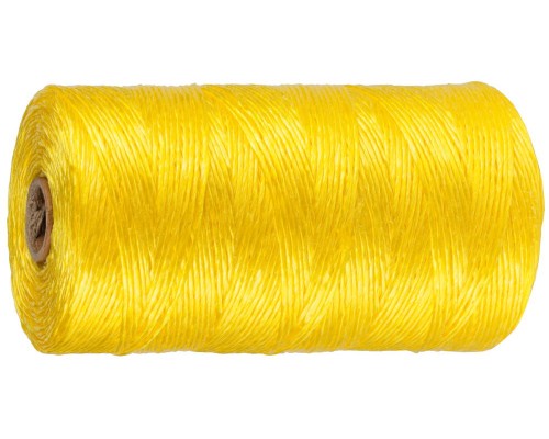 Полипропиленовый шпагат d 1.5 мм, 500 м, 800 текс, 32 кгс, желтый STAYER 50077-500