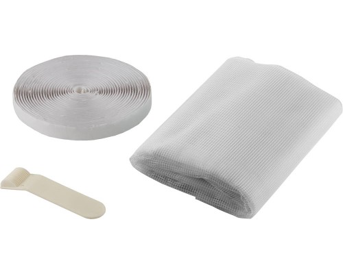 Противомоскитная сетка Comfort, белая, для окон, 1.1x1.3 м, с крепежной лентой STAYER 12480-11-13