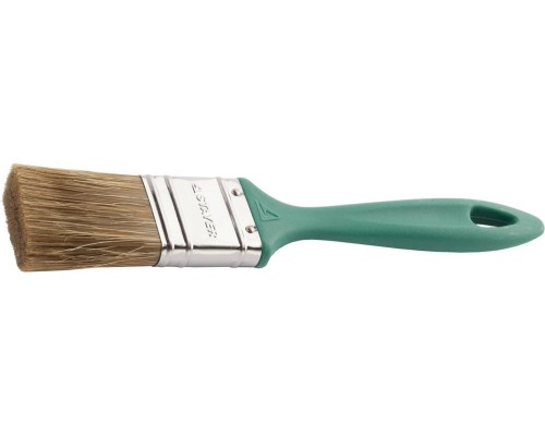 Плоская кисть LASUR-EURO, 38 мм, 1.5", смешанная щетина, пластмассовая ручка, для высокотекучих ЛКМ STAYER 01081-38