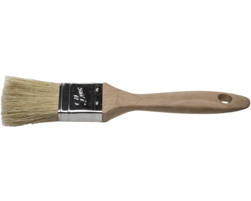 Плоская кисть UNIVERSAL-lux, 38 мм, 1.5", светлая натуральная щетина, деревянная ручка, все виды ЛКМ STAYER 01053-038