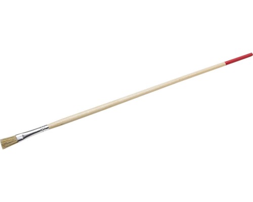 Плоская тонкая кисть UNIVERSAL, 8 мм, светлая натуральная щетина, деревянная ручка, все виды ЛКМ STAYER 0124-06
