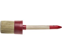 Круглая кисть UNIVERSAL, 65 мм, пластмассовый корпус, светлая натуральная щетина, деревянная ручка, все виды ЛКМ STAYER 0141-65
