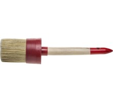 Круглая кисть UNIVERSAL, 65 мм, пластмассовый корпус, светлая натуральная щетина, деревянная ручка, все виды ЛКМ STAYER 0141-65