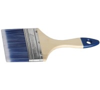 Плоская кисть AQUA, 100 мм, 4", искусственная щетина, деревянная ручка, для воднодисперсионных и акриловых ЛКМ STAYER 01032-100