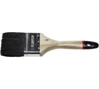 Плоская кисть UNIVERSAL-EURO, 75 мм, 3", черная натуральная щетина, деревянная ручка, все виды ЛКМ STAYER 01022-075