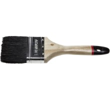 Плоская кисть UNIVERSAL-EURO, 75 мм, 3", черная натуральная щетина, деревянная ручка, все виды ЛКМ STAYER 01022-075