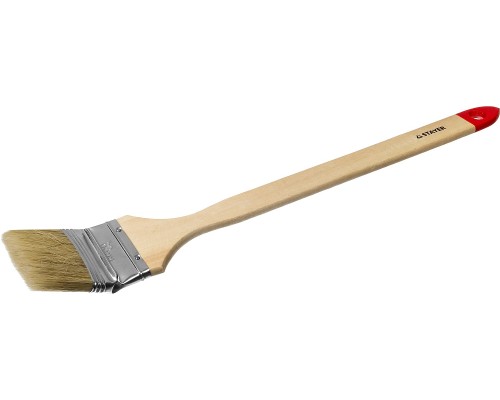 Радиаторная кисть UNIVERSAL, 63 мм, 2,5", светлая натуральная щетина, деревянная ручка, все виды ЛКМ, радиаторная кисть STAYER 0112-63_z01