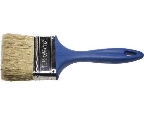 Плоская кисть Universal, 100 мм, 4", натуральная щетина, пластмассовая ручка, все виды ЛКМ STAYER 01085-100_z01