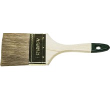 Плоская кисть LASUR, 75 мм, 3", смешанная щетина, деревянная ручка, для высокотекучих ЛКМ STAYER 01031-75