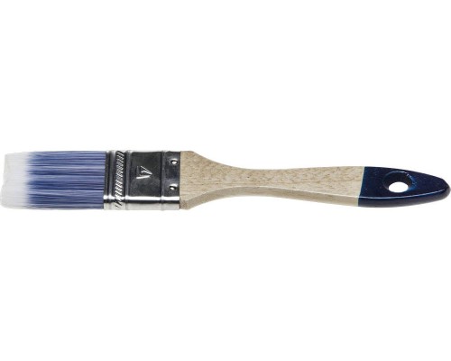 Плоская кисть AQUA, 25 мм, 1", искусственная щетина, деревянная ручка, для воднодисперсионных и акриловых ЛКМ STAYER 01032-025