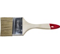 Плоская кисть UNIVERSAL, 75 мм, 3", светлая натуральная щетина, деревянная ручка, все виды ЛКМ STAYER 0101-075