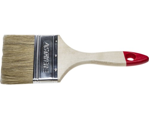 Плоская кисть UNIVERSAL, 100 мм, 4", светлая натуральная щетина, деревянная ручка, все виды ЛКМ STAYER 0101-100