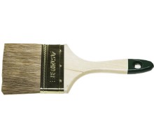 Плоская кисть LASUR, 100 мм, 4", смешанная щетина, деревянная ручка, для высокотекучих ЛКМ STAYER 01031-100