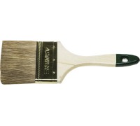 Плоская кисть LASUR, 63 мм, 2,5", смешанная щетина, деревянная ручка, для высокотекучих ЛКМ STAYER 01031-63