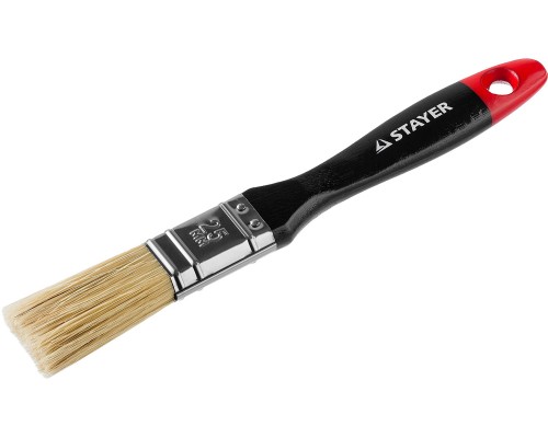 Плоская кисть Universal, 25 мм, 1", светлая, натуральная щетина, деревянная ручка, все виды ЛКМ STAYER 0104-025
