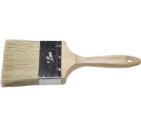Плоская кисть UNIVERSAL-lux, 100 мм, 4", светлая натуральная щетина, деревянная ручка, все виды ЛКМ STAYER 01053-100
