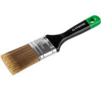 Плоская кисть UNIVERSAL-ARTEX, 50 мм, 2", искусственная щетина, деревянная ручка, для высокотекучих ЛКМ STAYER 0106-050