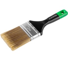 Плоская кисть UNIVERSAL-ARTEX, 75 мм, 3", искусственная щетина, деревянная ручка, для высокотекучих ЛКМ STAYER 0106-075