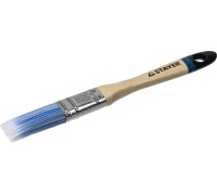 Плоская кисть AQUA, 20 мм, 3/4", искусственная щетина, деревянная ручка для воднодисперсионных и акриловых ЛКМ STAYER 01062-020