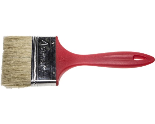 Плоская кисть UNIVERSAL-EURO 100 мм, 4", светлая натуральная щетина, пластмассовая ручка, все виды ЛКМ STAYER 0108-100