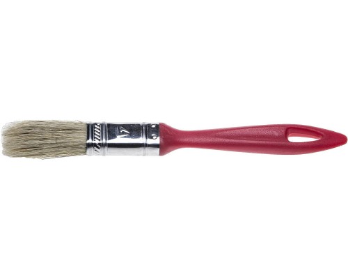 Плоская кисть UNIVERSAL-EURO, 20 мм, 3/4", светлая натуральная щетина, пластмассовая ручка, все виды ЛКМ STAYER 0108-20