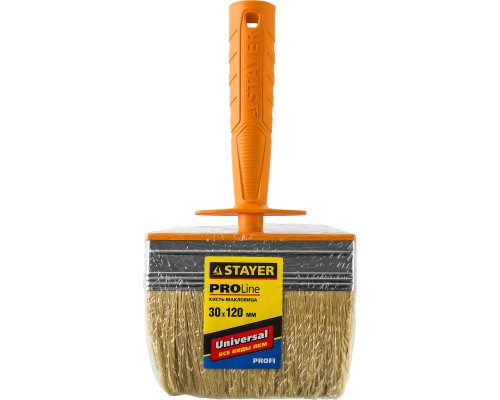 Макловица Universal MINI, 3x12 см, светлая натуральная щетина, пластмассовый корпус, все виды ЛКМ STAYER 0182-12