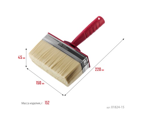 Макловица UNIVERSAL, 5x15 см, светлая щетина, пластмассовый корпус, все виды ЛКМ STAYER 01824-15