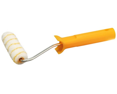 Малярный мини-валик в сборе GIRPAINT, 15x110 мм, бюгель 6 мм, ворс 10 мм, полиакрил, все виды ЛКМ STAYER 03-0509-11_z01