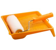 Малярный валик в наборе с ванночкой ВЕСТАН, 44x180 мм, бюгель 6 мм, ворс 15 мм, все виды ЛКМ STAYER 0540-18