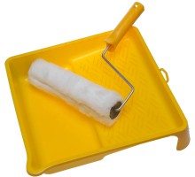 Малярный валик в наборе с ванночкой ВЕСТАН, 44x240 мм, ворс 15 мм, бюгель 6 мм, полиакрил, все виды ЛКМ STAYER 0540-24