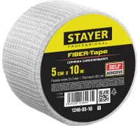 Самоклеящаяся серпянка FIBER-Tape, 5 смx10 м, 3x3 мм STAYER 1246-05-10_z01